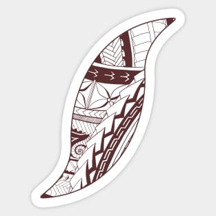 Pacific Island Pattern 3 - Brown Sticker